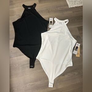 Black and White Bodysuit Tops